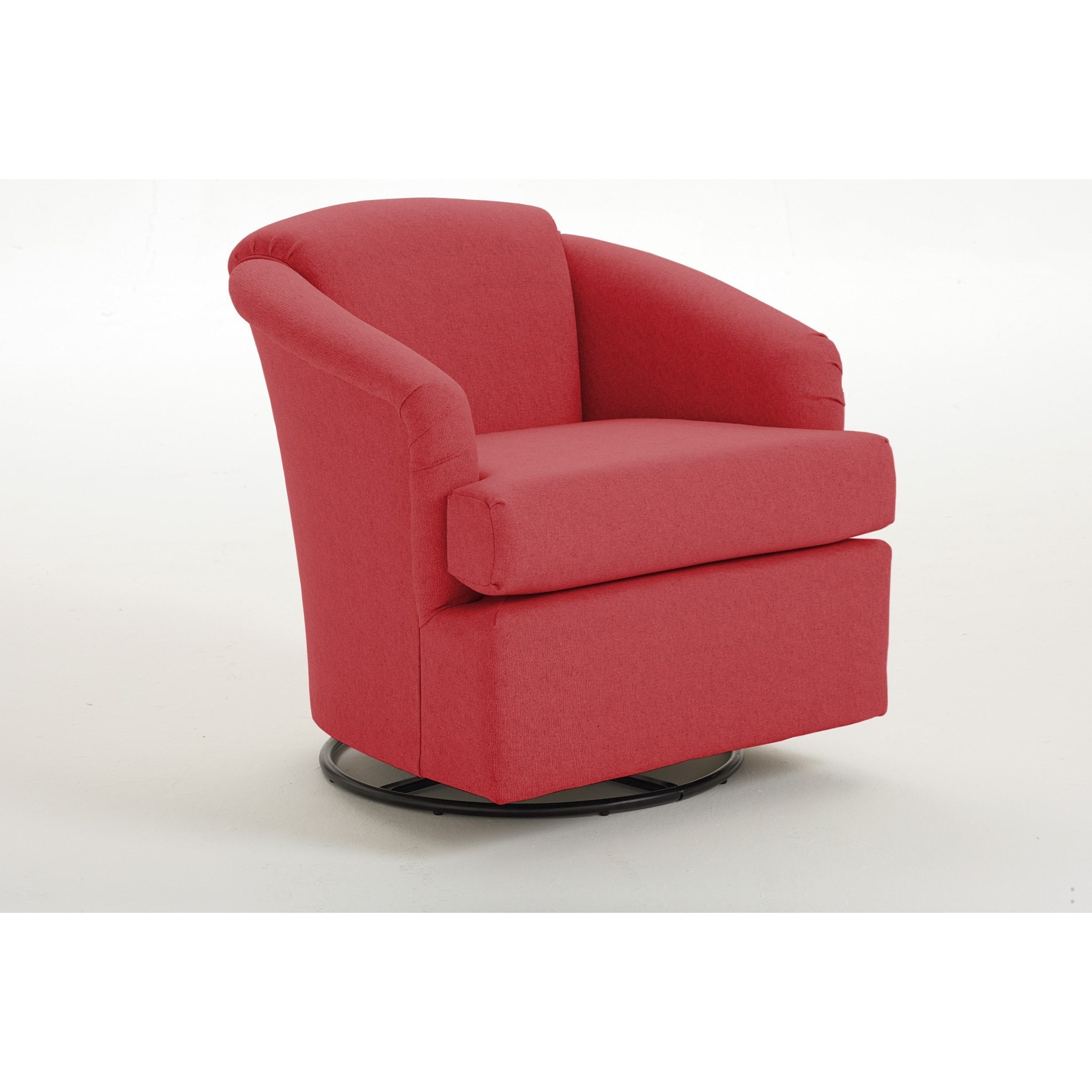 Red swivel barrel discount chair